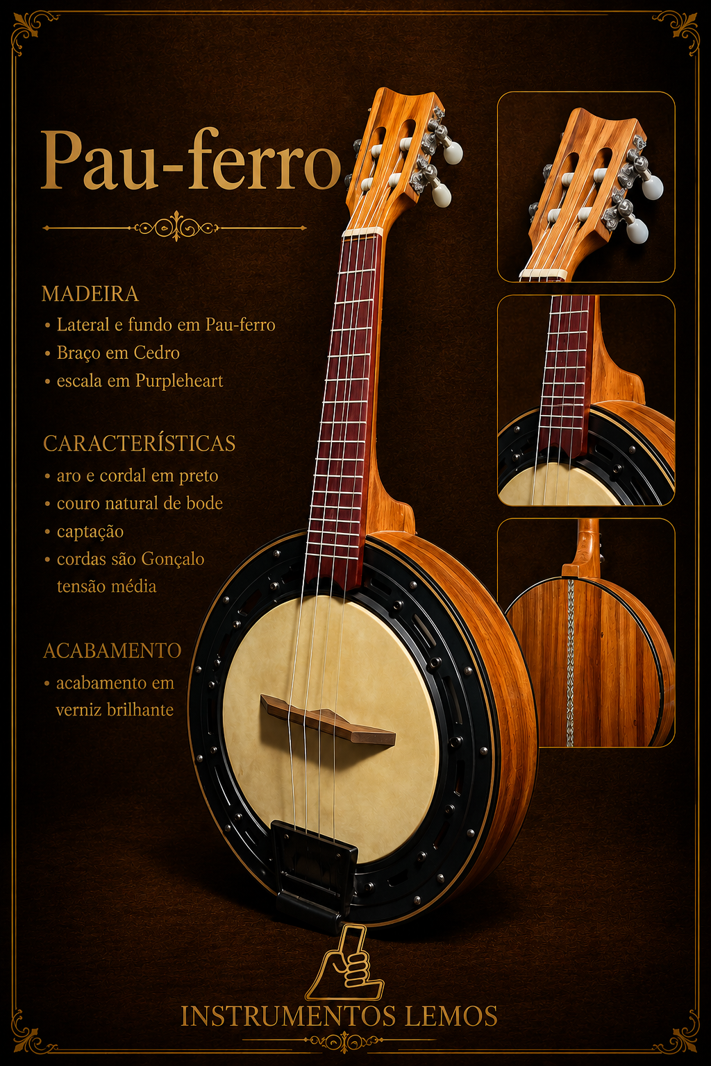 Capa Banjo Pau-ferro
